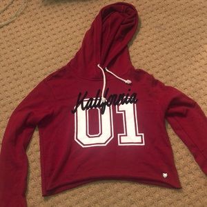 Kendall and Kylie cropped “Kalifornia” hoodie